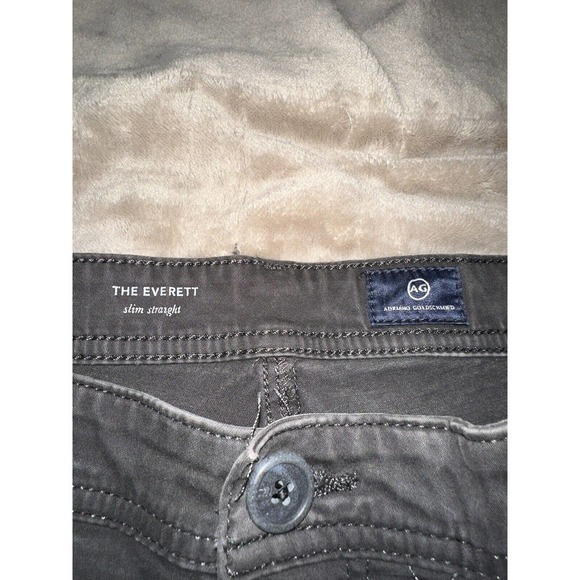 AG Adriano Goldschmied Mens Jeans 38X32 Everett Slim Straight Grey Stretch - Picture 2 of 6